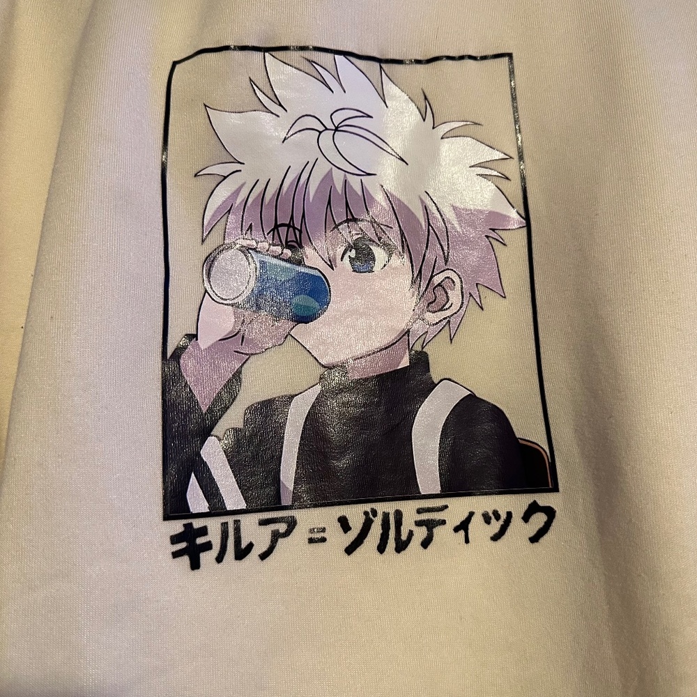 Killua Zoldyck Anime Pullover Hooded Sweatshirt - Large